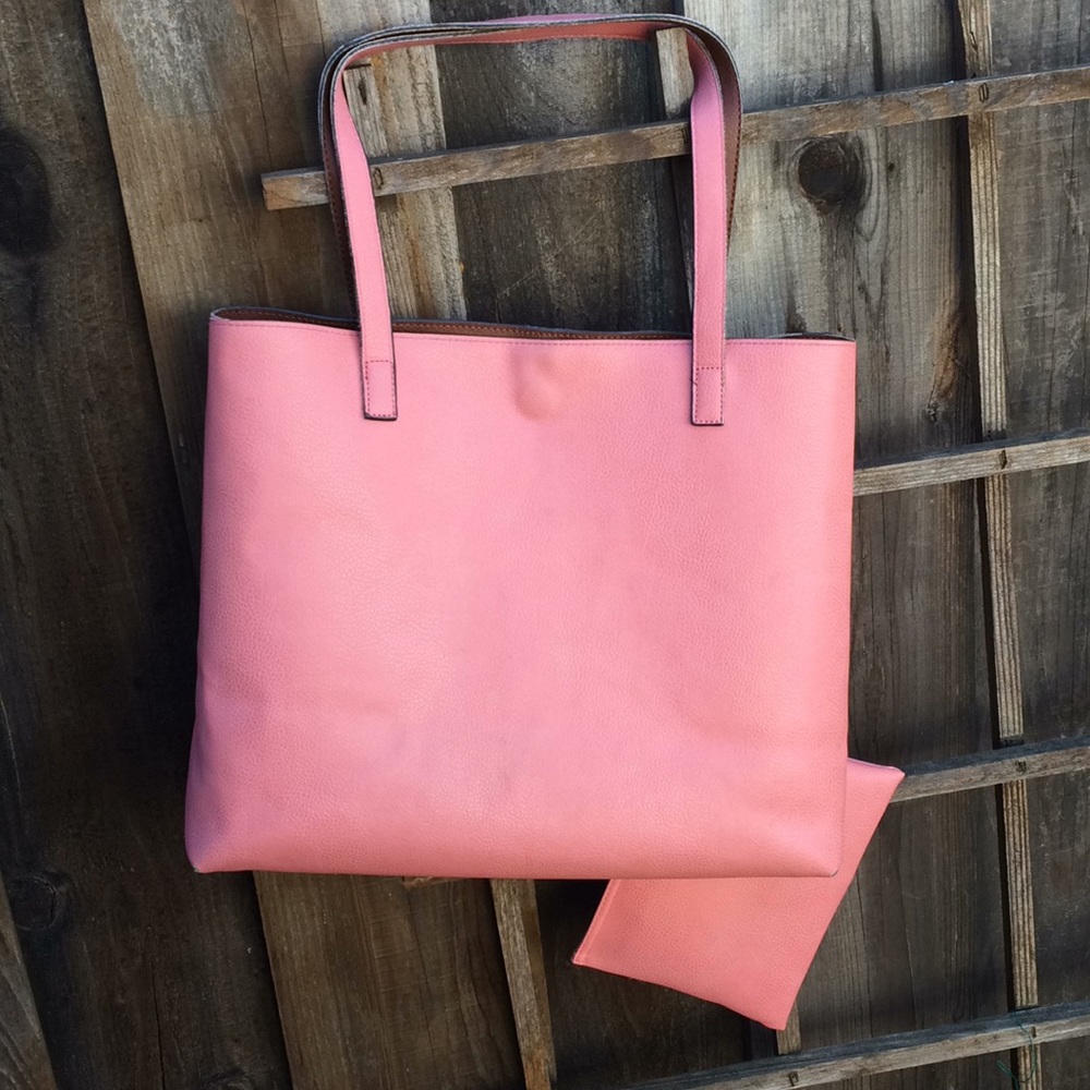 Cute&Versatile🐻Reversible Tote💞Soft Faux Leather